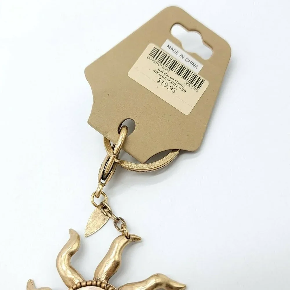 Coldwater Creek Clip On Charm Keychain Sun